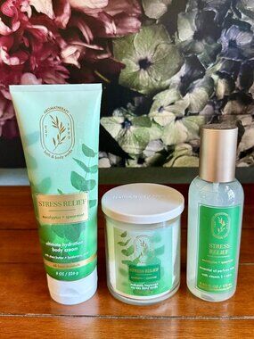 NEW 3-Pc EUCALYPTUS SPEARMINT Bundle Bath & Body Works